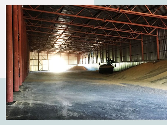 Строительство зернохранилищ в Шарыпово