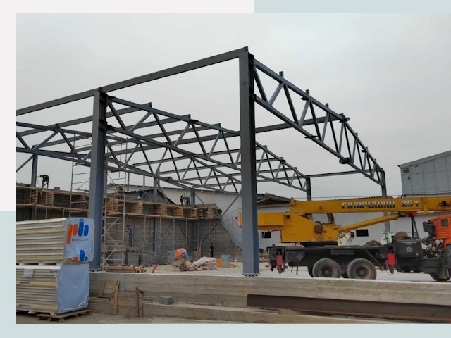 Строительство цехов в Шарыпово