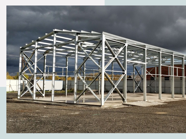 Двускатные ангары в Шарыпово от 606 руб. за квадрат