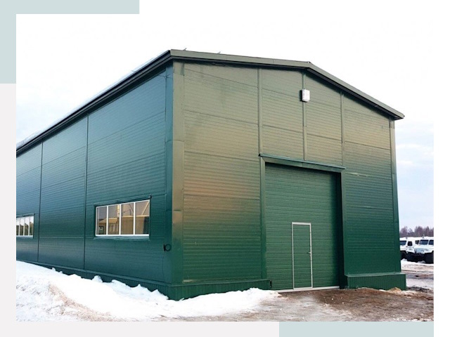 Двускатные ангары в Шарыпово