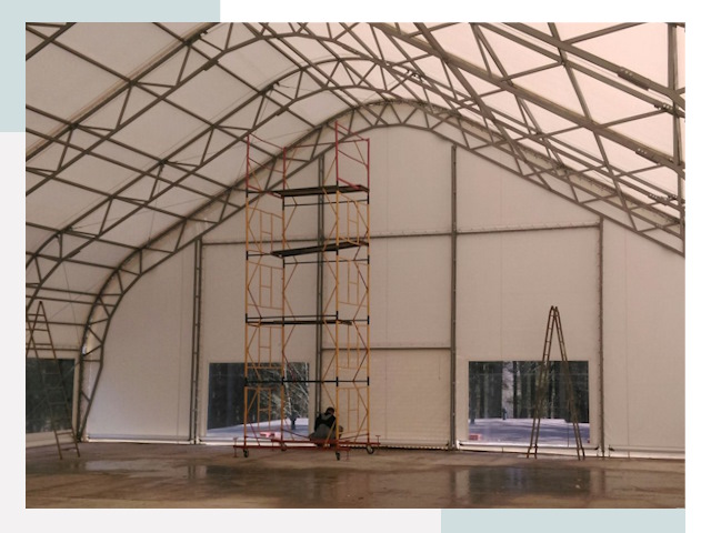 Шатровые ангары в Шарыпово