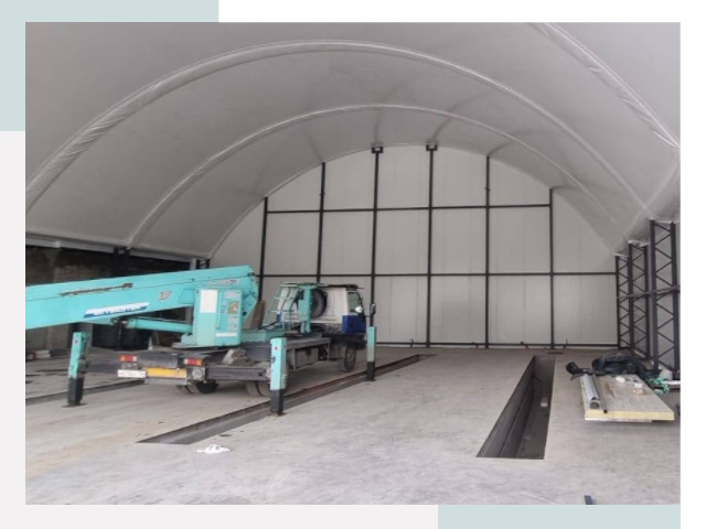 Внутреннее оснащение ангаров в Шарыпово