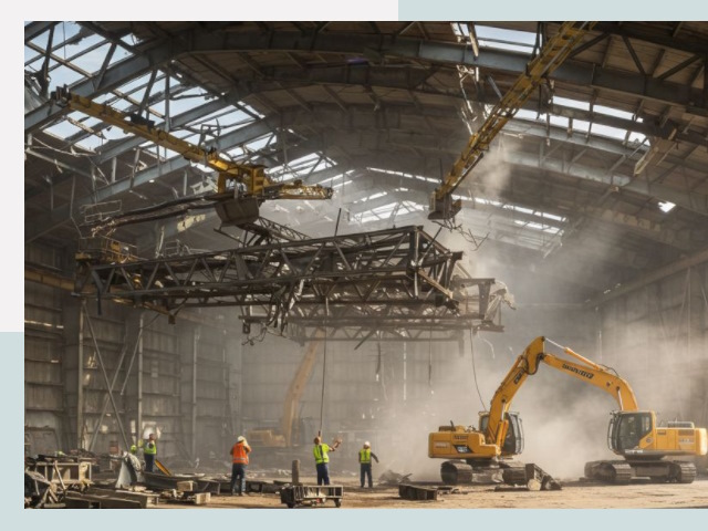 Демонтаж ангаров в Шарыпово от 606 руб. за м²